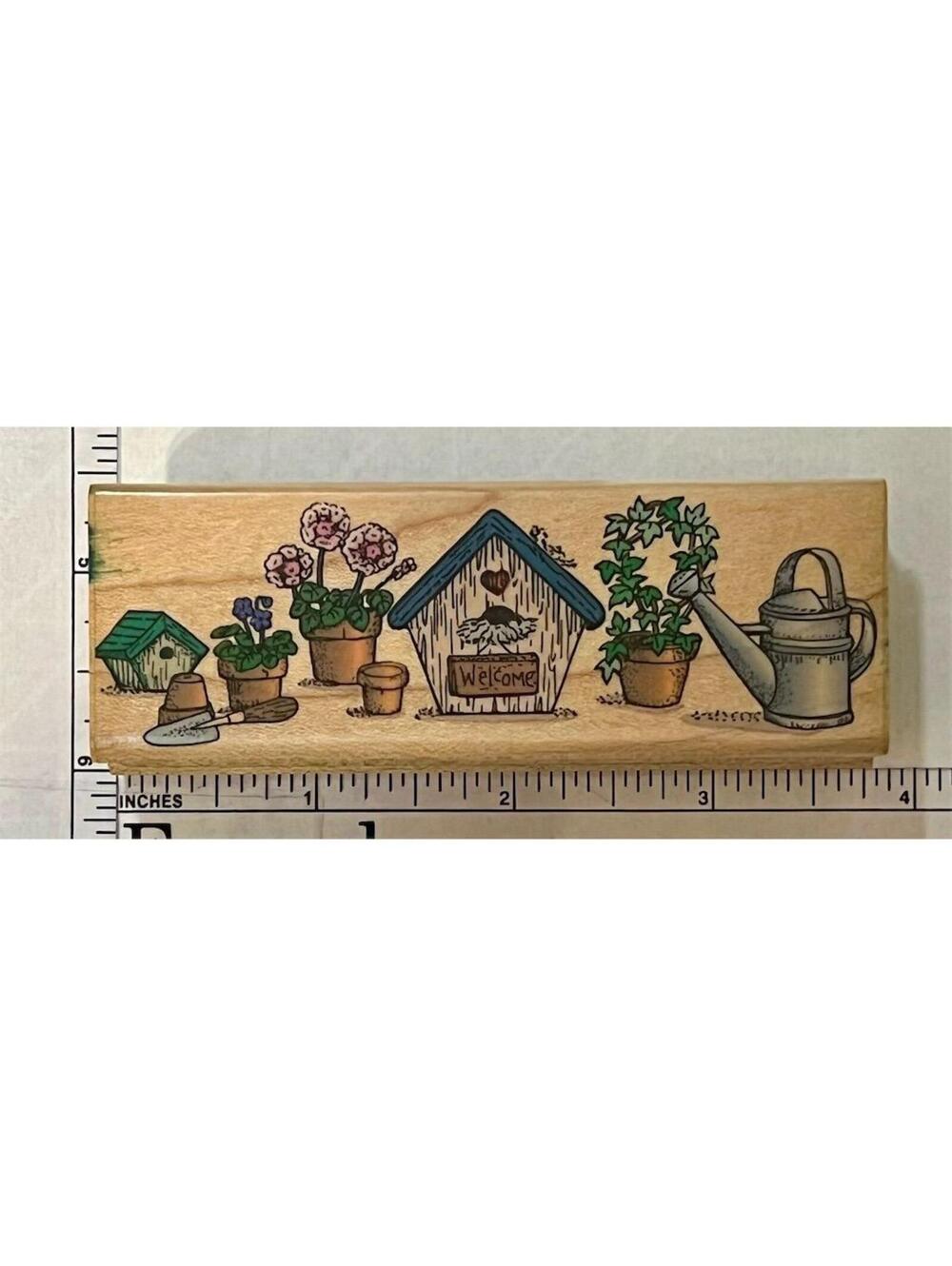 Hero Arts Birdhouse Border Mounted Rubber Stamp 1.25 x 3.75 Scrapbooking Craft